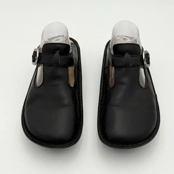 Alegria Classic Black Leather Slip-On Rocker Sole Clogs - Unisex EU 41 / Women’s - Picture 3 of 16